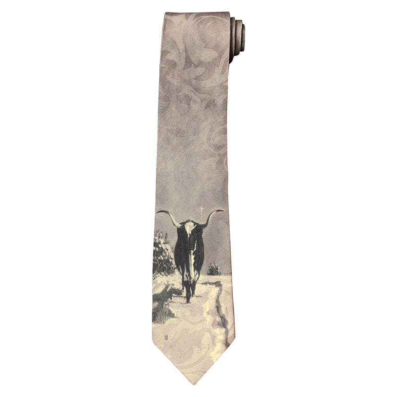 Limited-Edition Spats Longhorn Silk Tie by Harold Holden - Rockmount