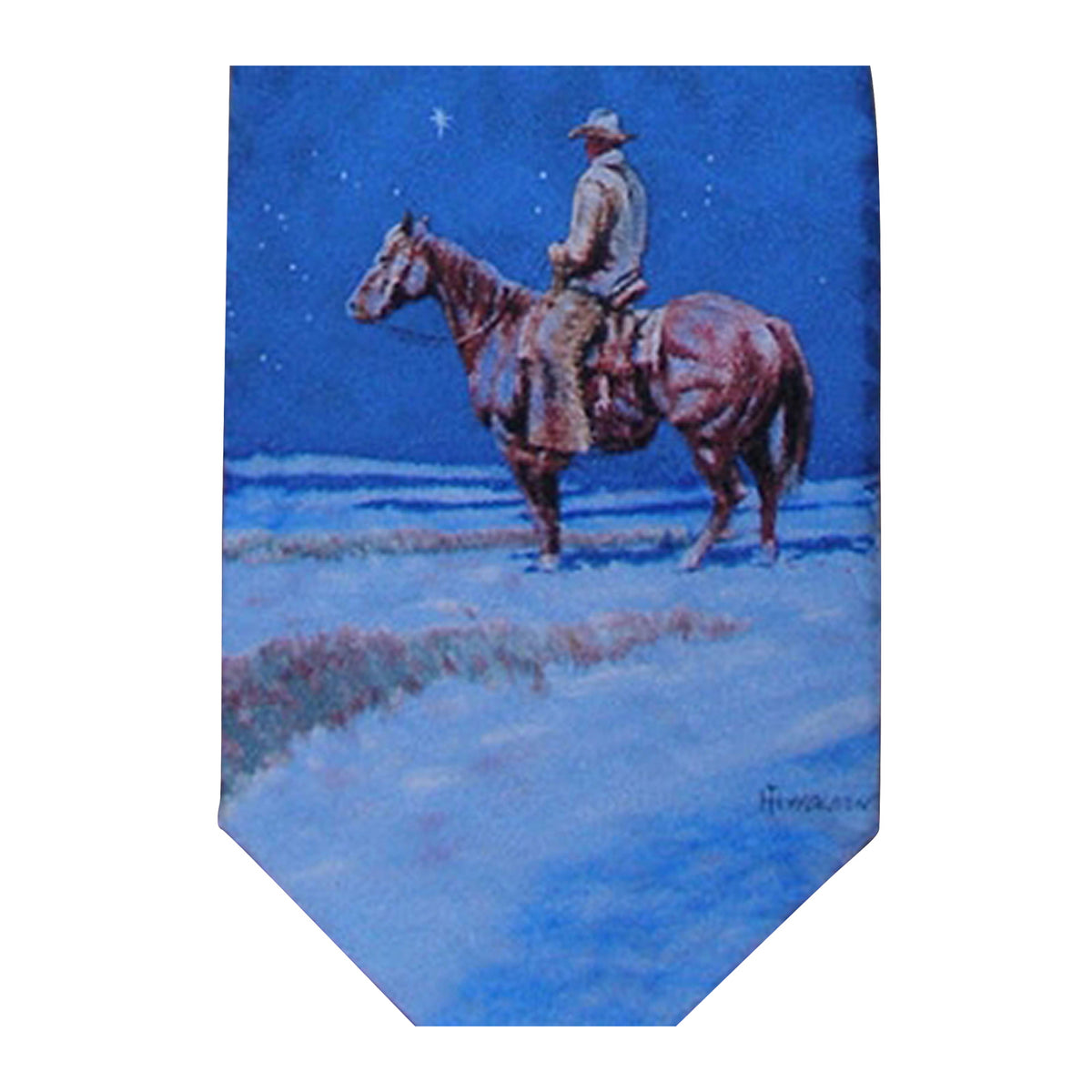 Limited-Edition Winter Rider Silk Tie by Harold Holden - Rockmount