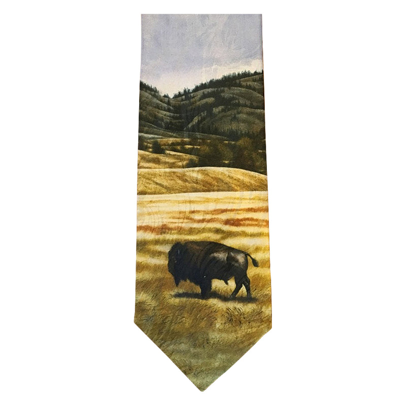 Limited-Edition the American Bison Silk Tie by William Haskell - Rockmount