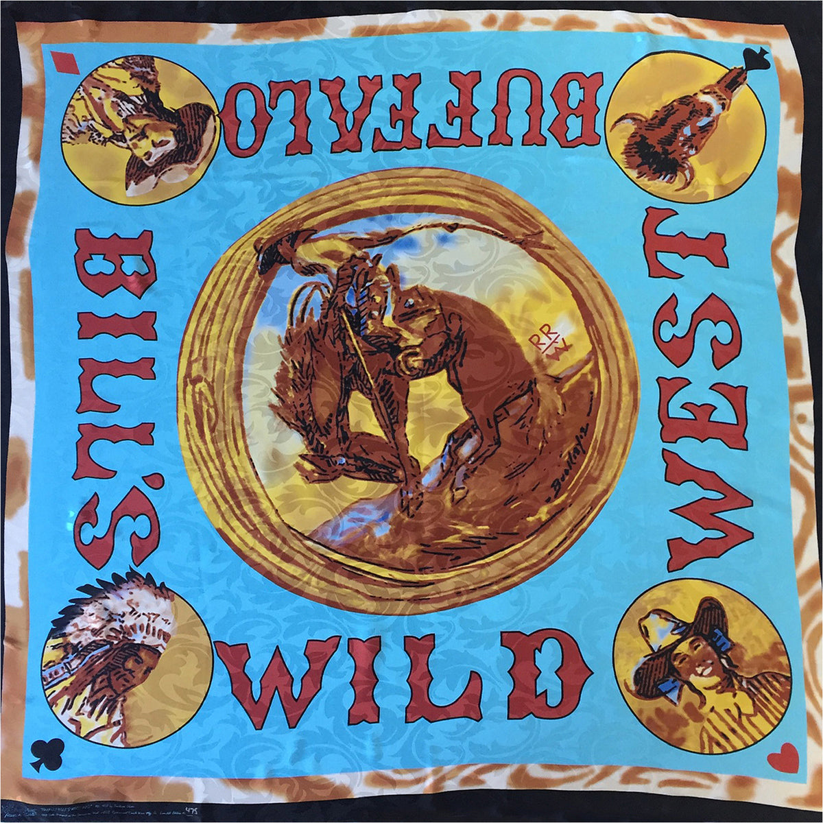 Limited-Edition Buffalo Bill's Wild West Show Silk Scarf by Buckeye Blake - Rockmount