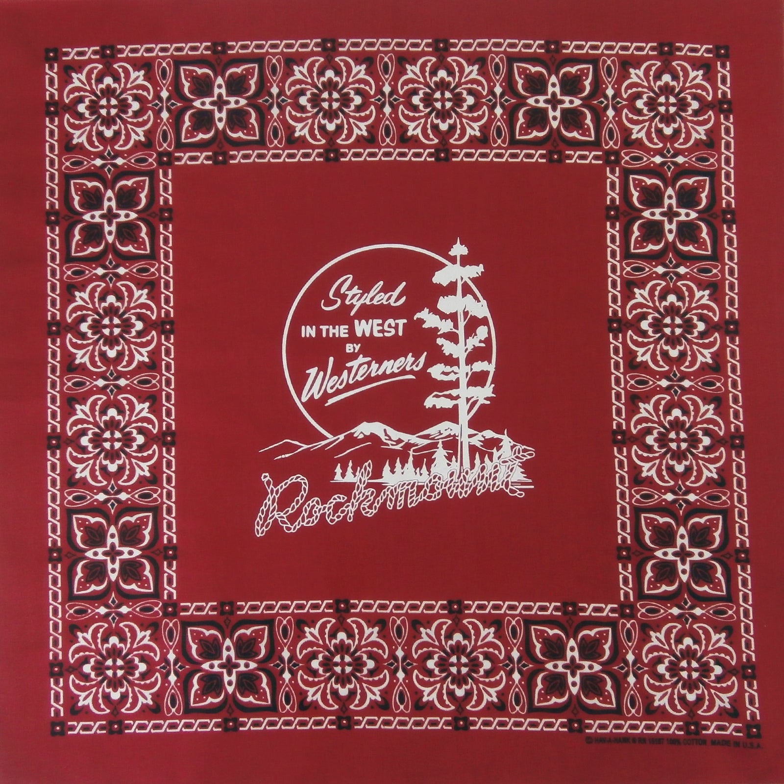 Rockmount Styled in the West Cotton Western Bandana in Red - Rockmount