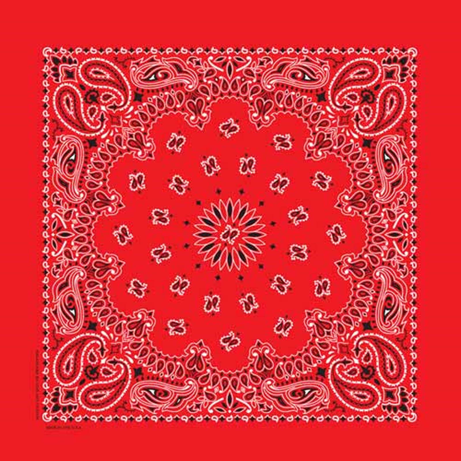 Paisley Western Cotton Bandana in Red - Rockmount