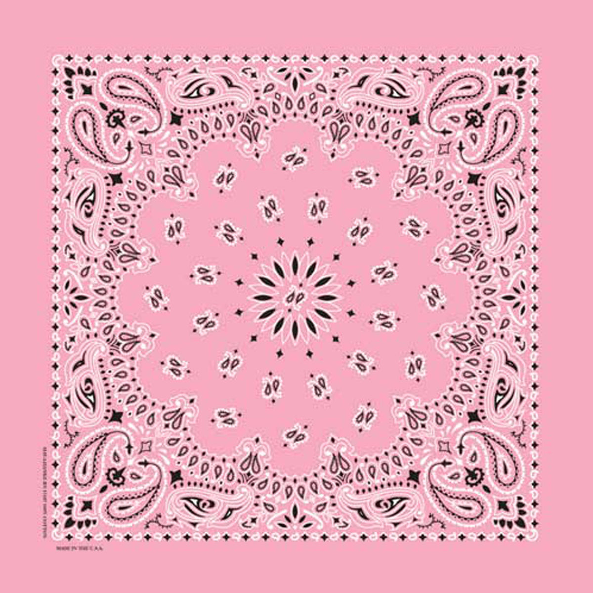 Paisley Western Cotton Bandana in Light Pink - Rockmount