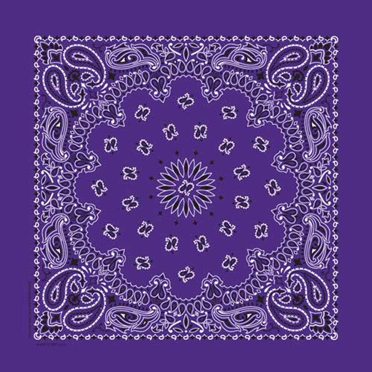 Paisley Western Cotton Bandana in Purple - Rockmount