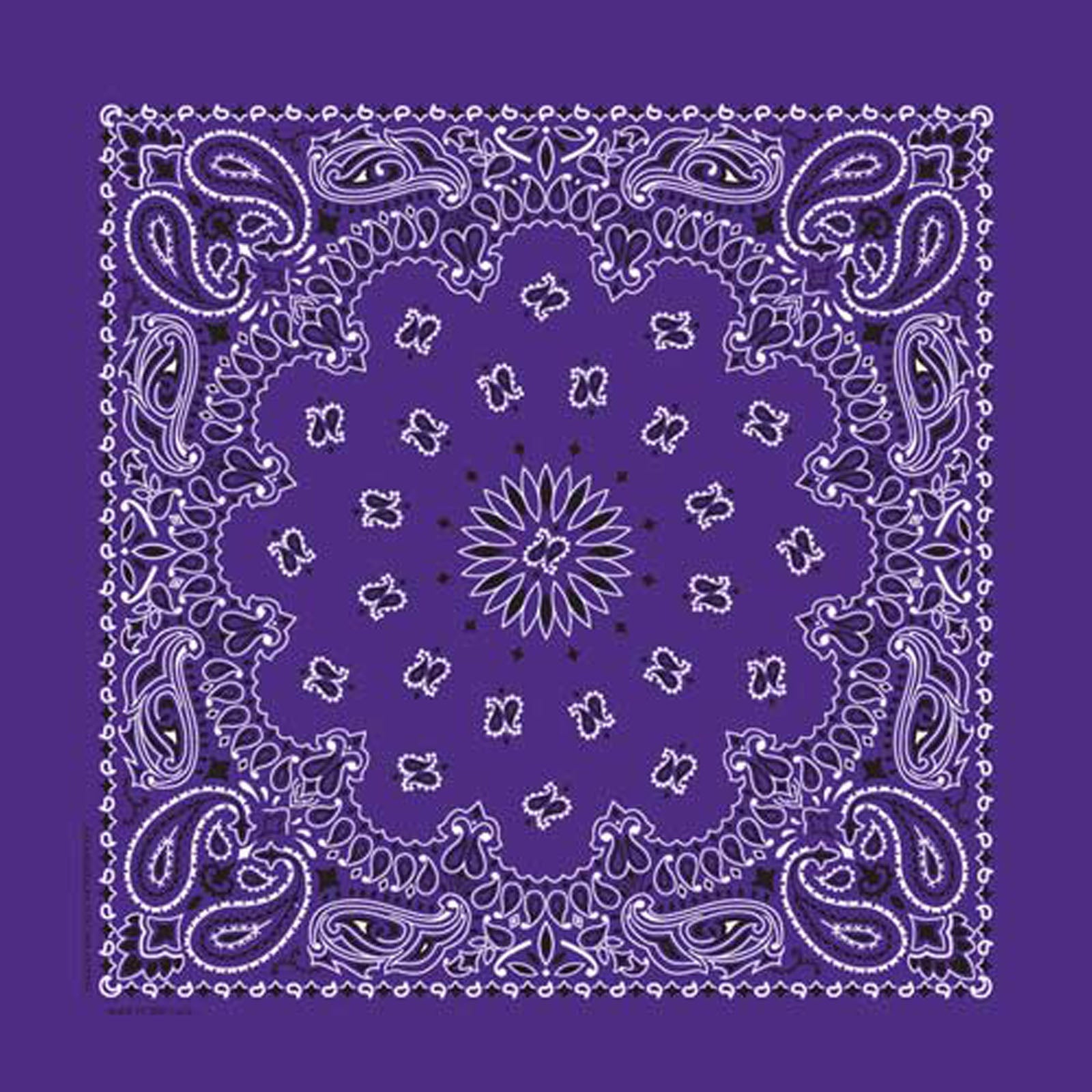 Paisley Western Cotton Bandana in Purple - Rockmount