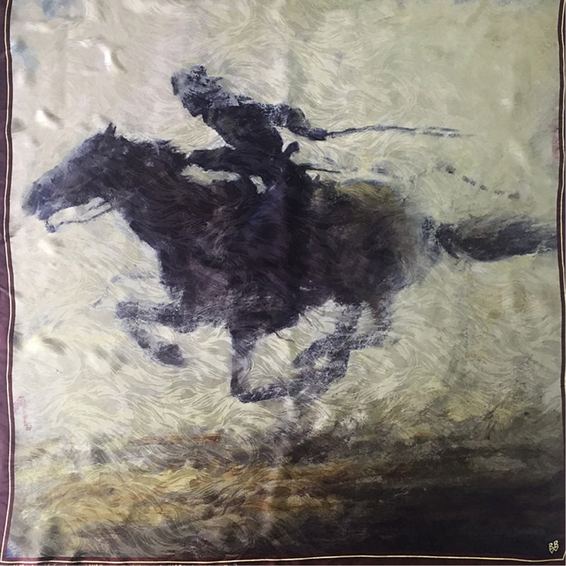 Limited-Edition Pony Express Silk Scarf by Terry Gardner - Rockmount