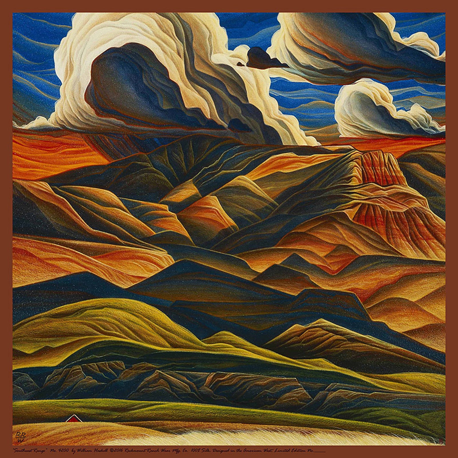 Limited-Edition Southwest Range Silk Scarf by William Haskell - Rockmount