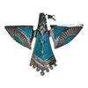 Silver Thunderbird with Turquoise Western Bolo Tie - Rockmount
