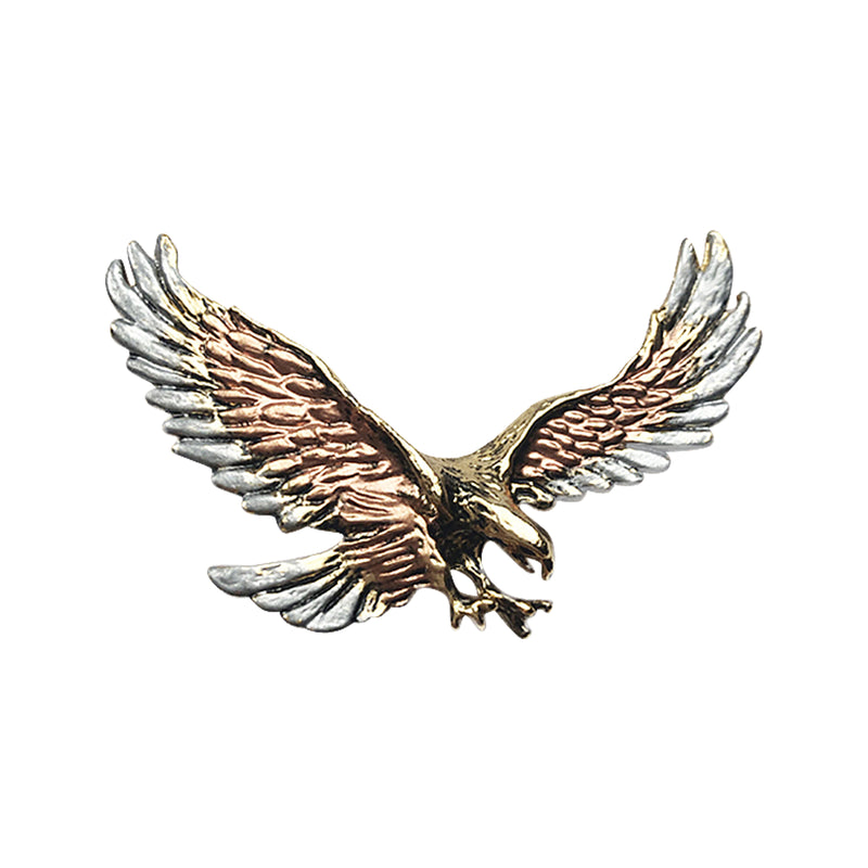 Silver & Gold Flying Eagle Western Bolo Tie - Rockmount