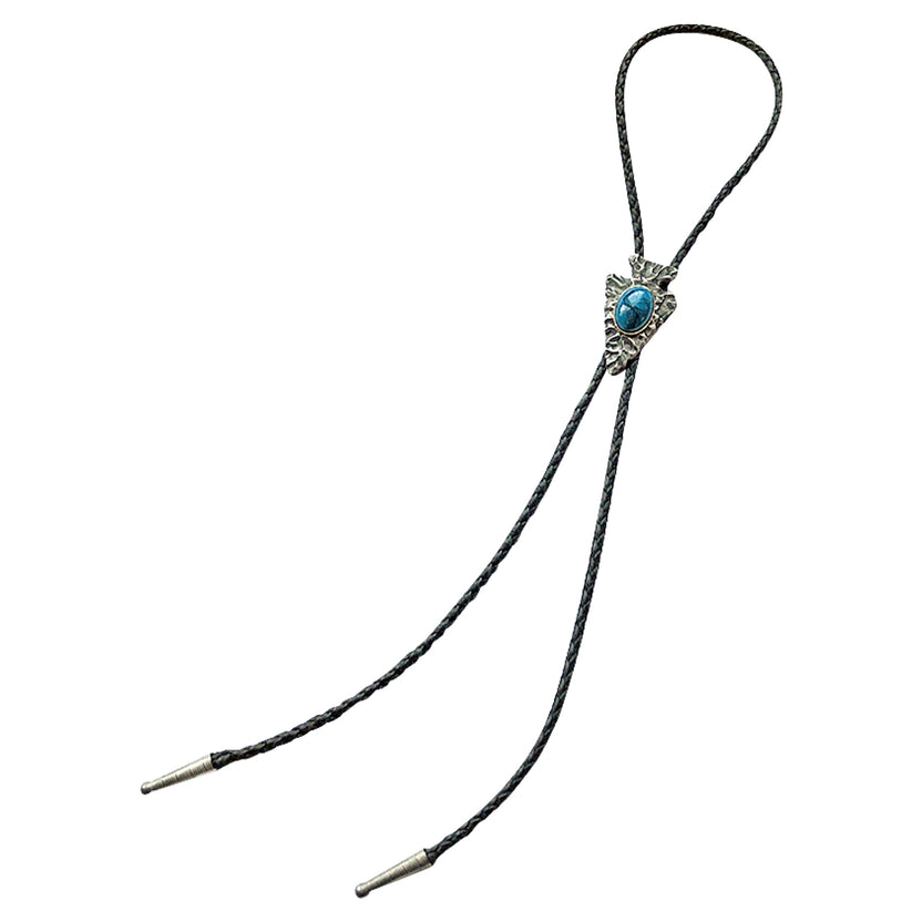 New! Silver Arrowhead Turquoise Bolo Tie – 36