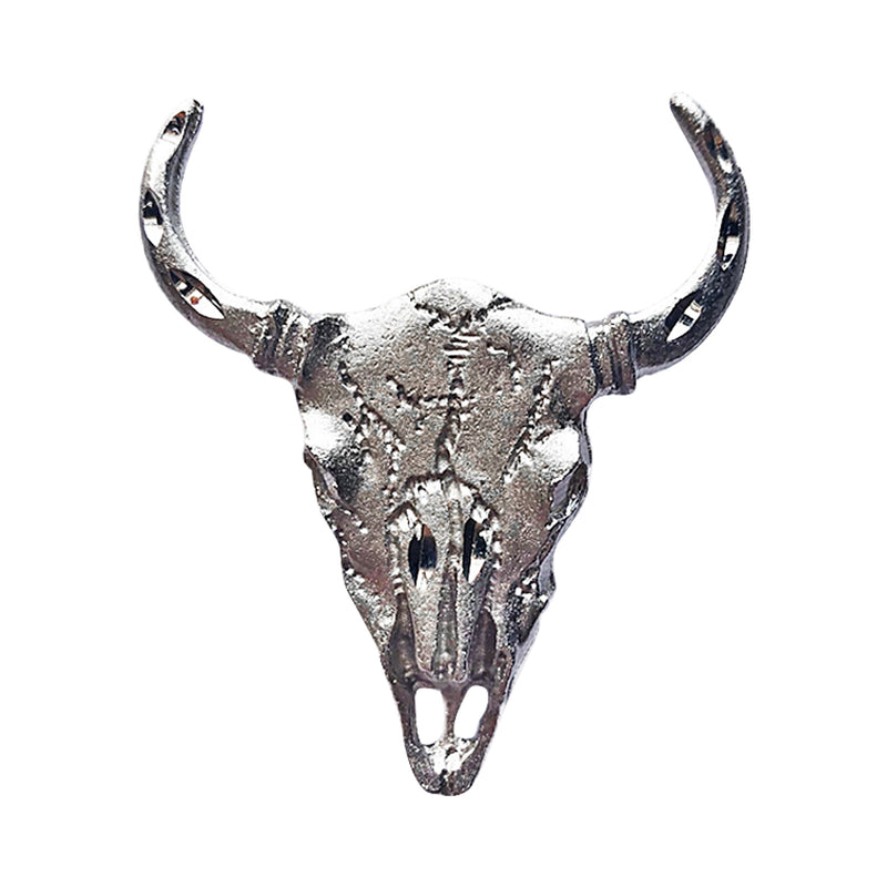 Silver Bison Skull Western Bolo Tie - Rockmount