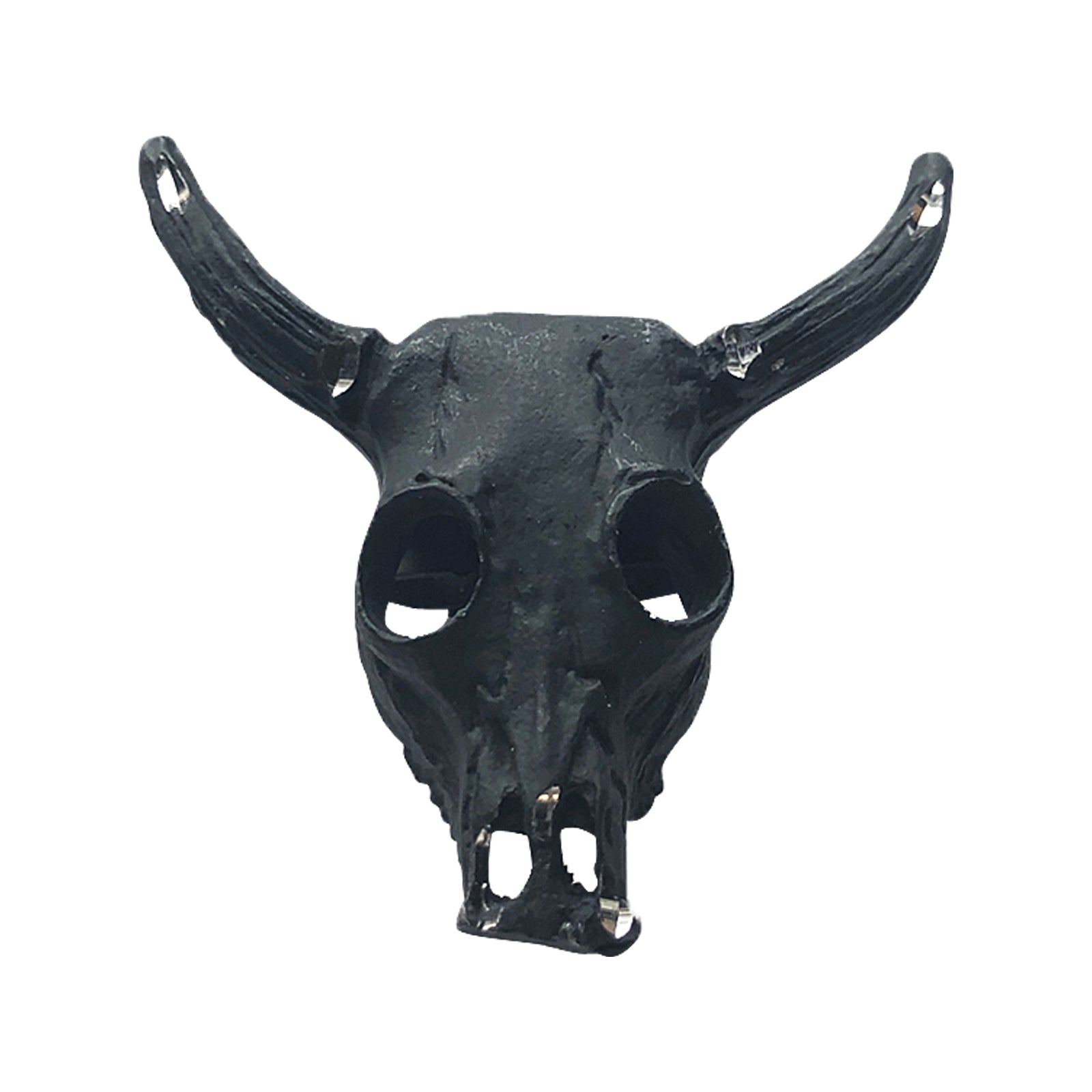 Charcoal Black Steer Skull Western Bolo Tie - Rockmount