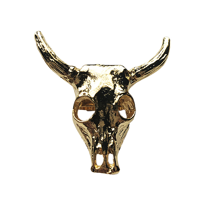 Gold Steer Skull Western Bolo Tie - Rockmount