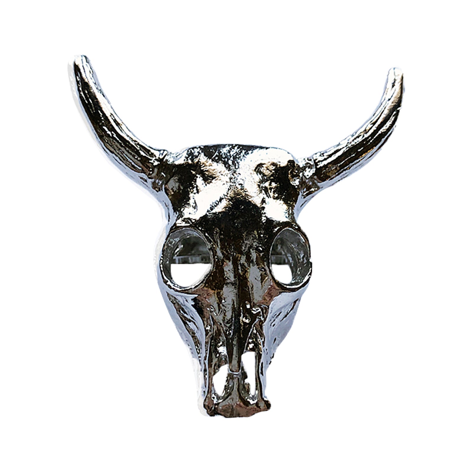 Silver Steer Skull Western Bolo Tie - Rockmount