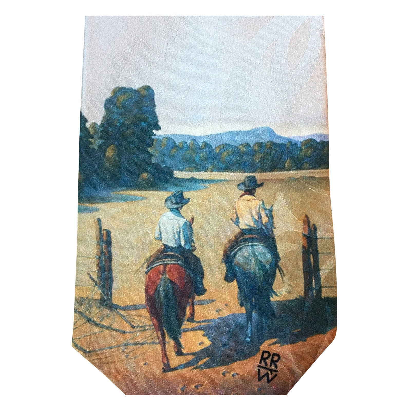 Limited-Edition Working the Pasture Silk Tie by Howard Post - Rockmount