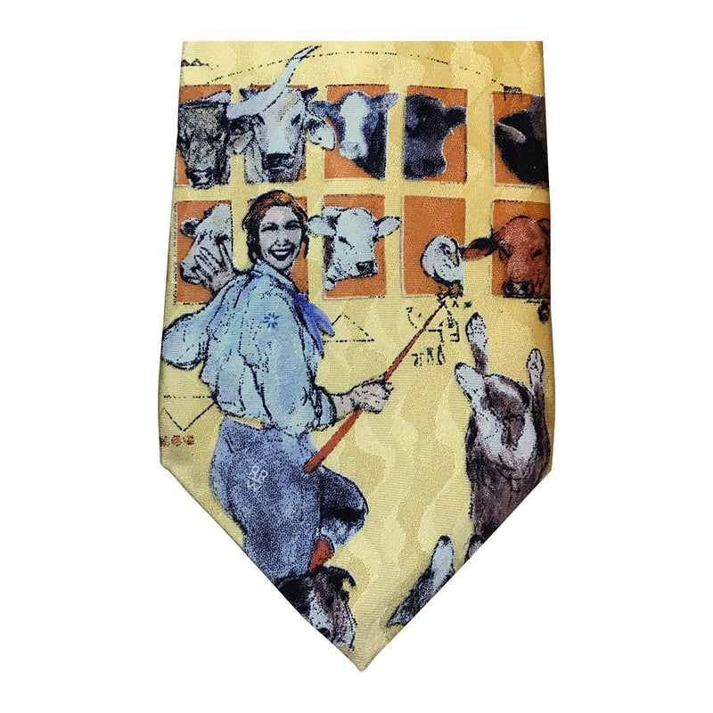 Limited-Edition Cowdog School Silk Tie by Donna Howell-Sickles - Rockmount