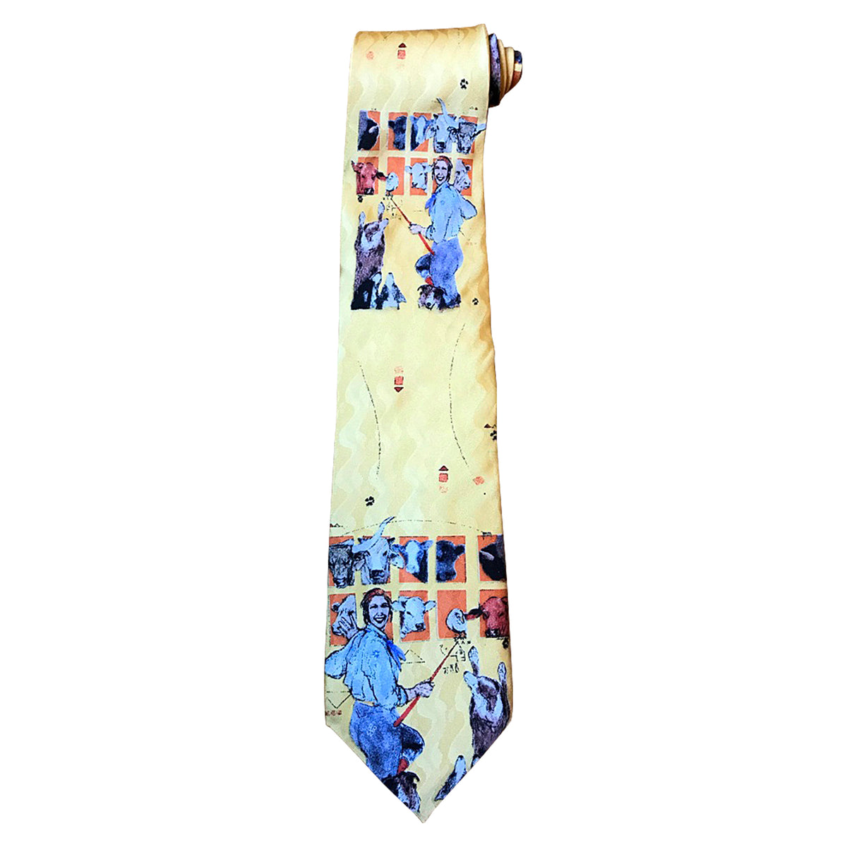 Limited-Edition Cowdog School Silk Tie by Donna Howell-Sickles - Rockmount