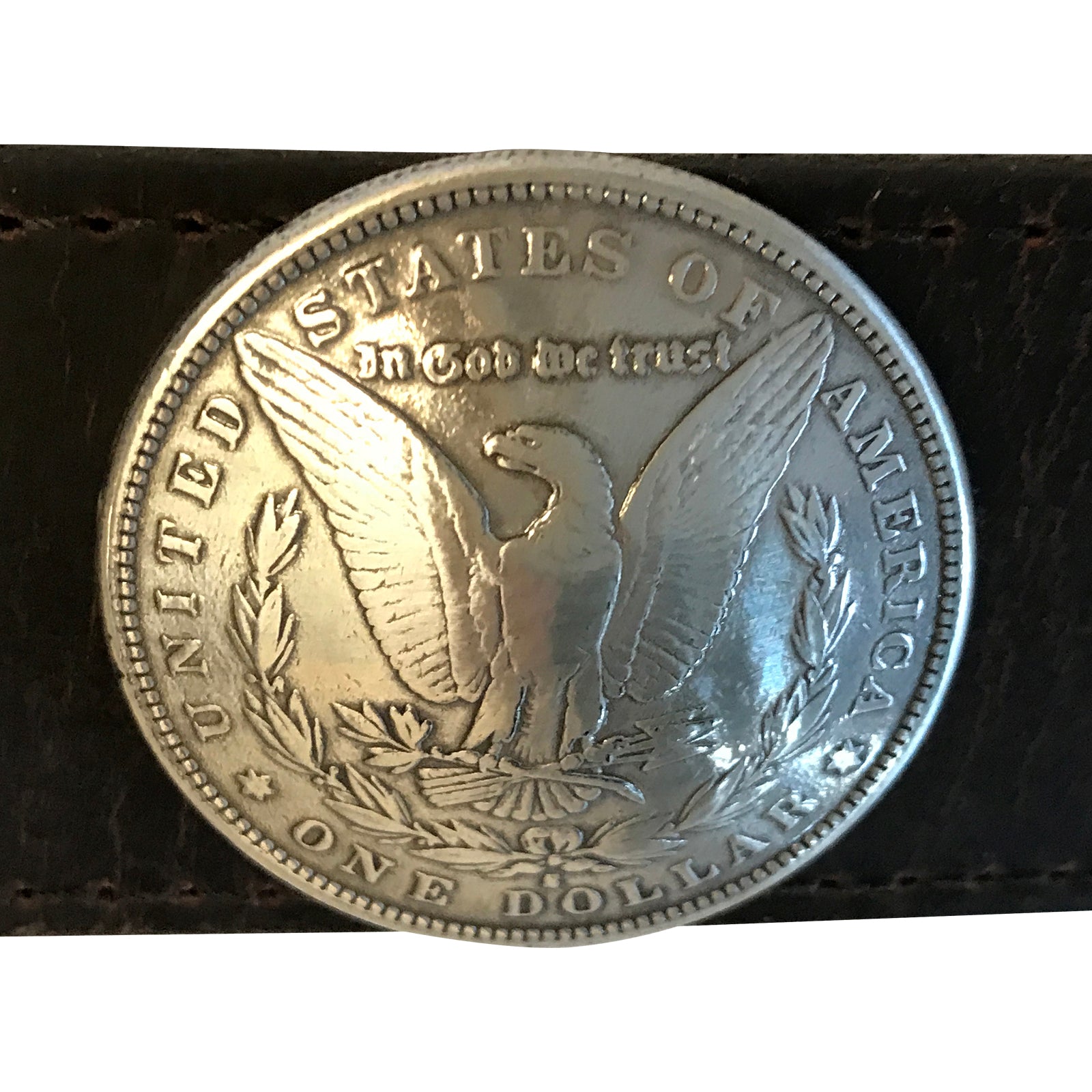Silver Dollar Distressed Genuine Leather Western Belt - Rockmount