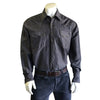Men's Extra-Fine Cotton Black Chambray Western Shirt - Rockmount