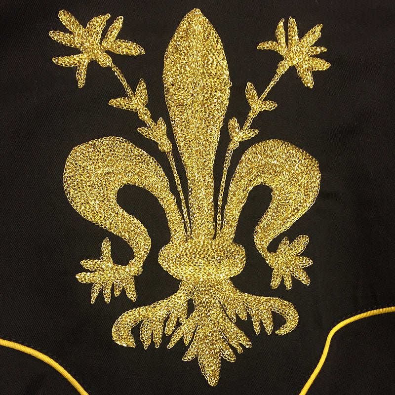 Men's Fleur-de-Lis Embroidered Black Western Shirt - Rockmount