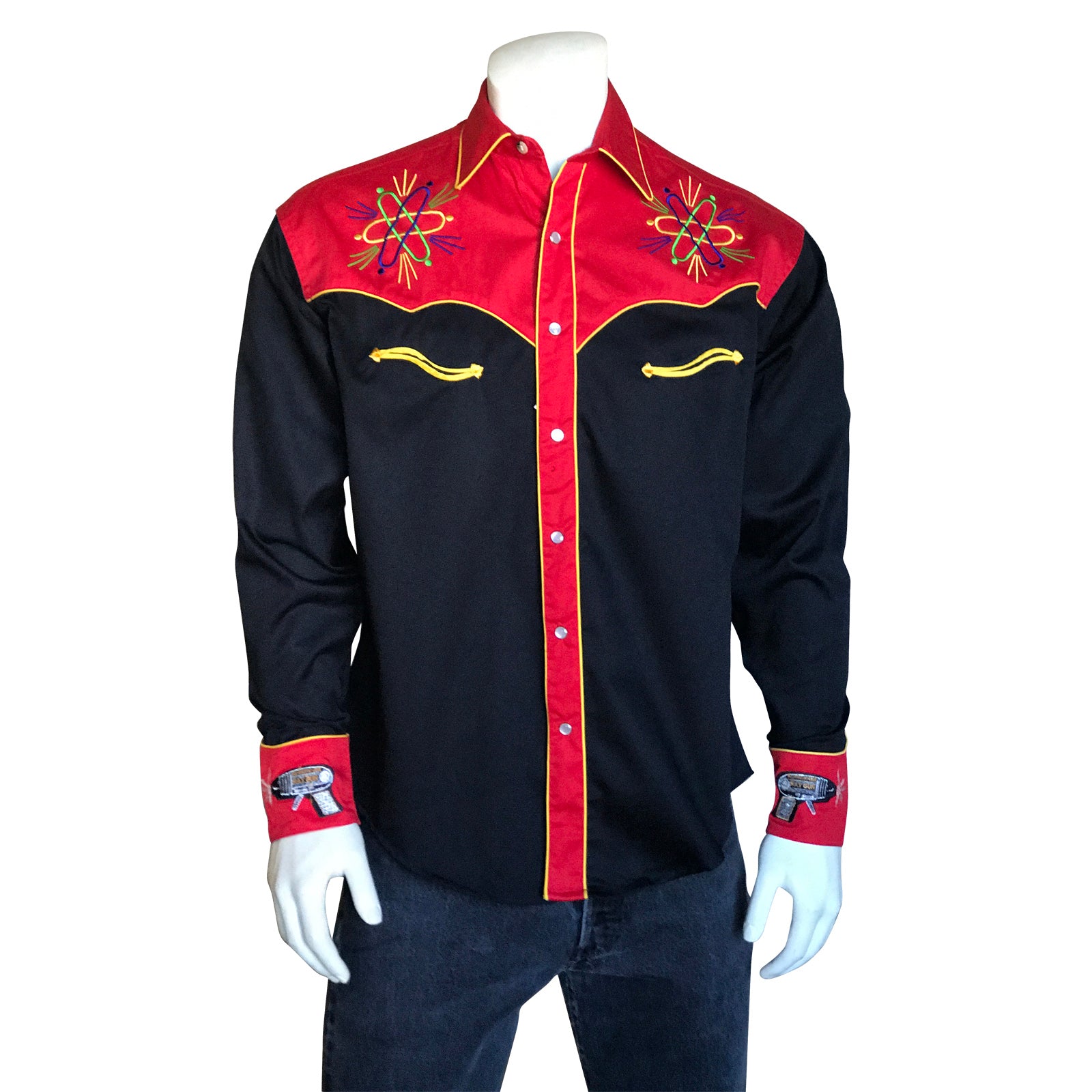 Men's 2-Tone Atomic Cowboy Embroidered Western Shirt