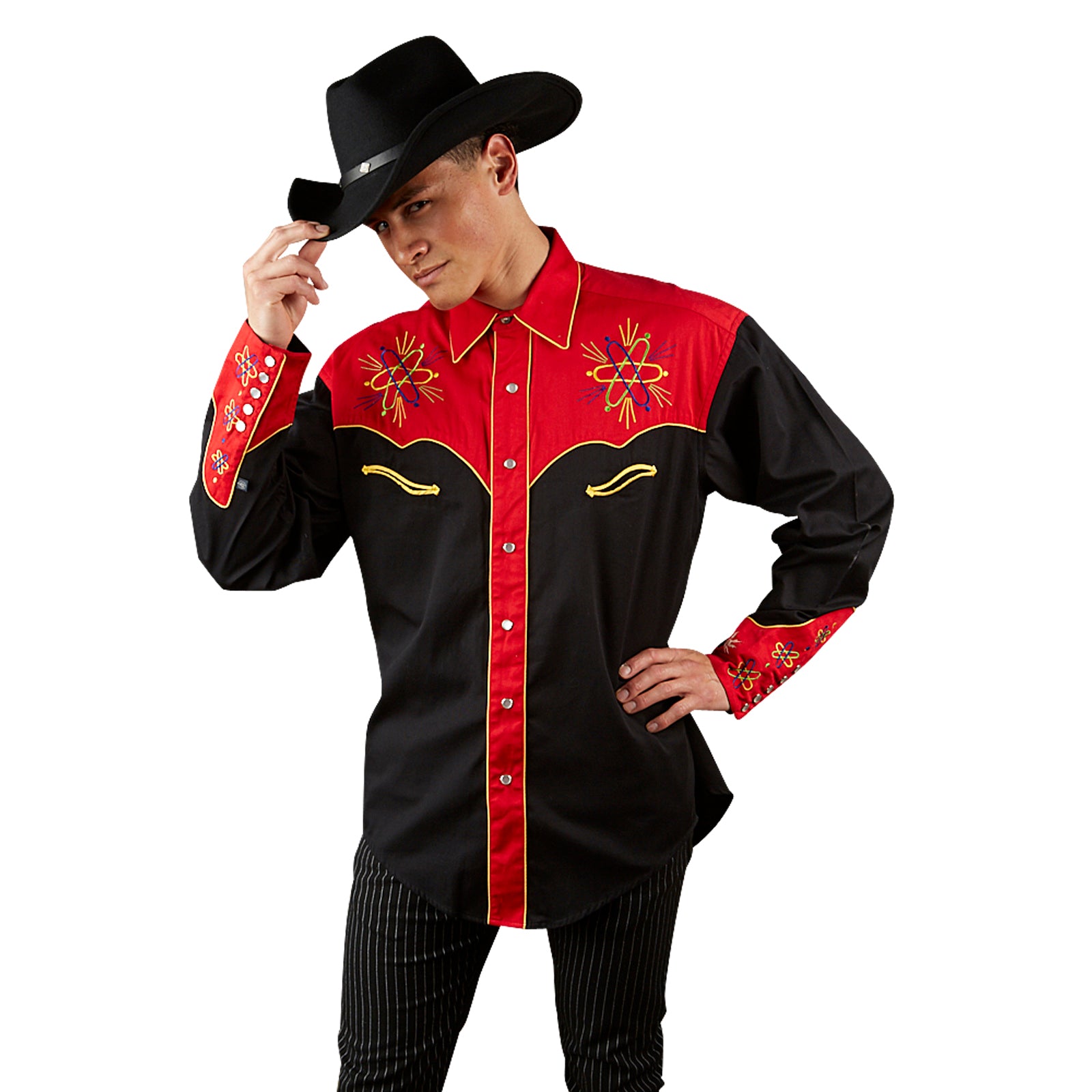 Men's 2-Tone Atomic Cowboy Embroidered Western Shirt