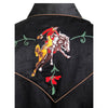 Men's Vintage Bronc Embroidered Western Shirt in Black - Rockmount