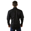 Men's Vintage Tooling Embroidered Black-on-Black Western Shirt - Rockmount