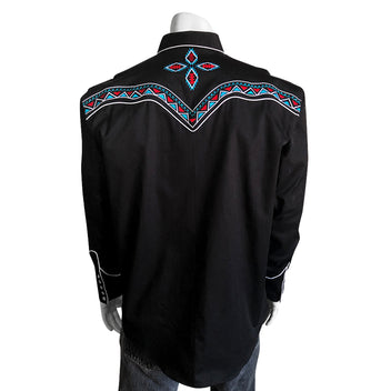 Rockmount Native Pattern Embroidered Western Shirt