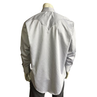 Men's Black Pima Cotton Herringbone Western Shirt - Rockmount