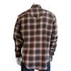Men's Brown & Tan Shadow Plaid Western Shirt - Rockmount