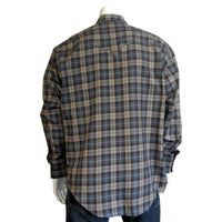 Men’s Brown & Grey Brushed Plaid Western Shirt - Rockmount