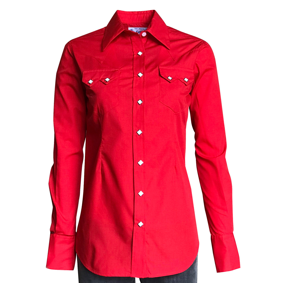 Women's Solid Red Cotton Blend Western Shirt - Rockmount