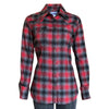 Women's Plush Red & Grey Plaid Flannel Western Shirt - Rockmount