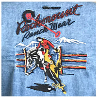 Women’s Rockmount Bronc Vintage Embroidery Western Shirt in Denim - Rockmount