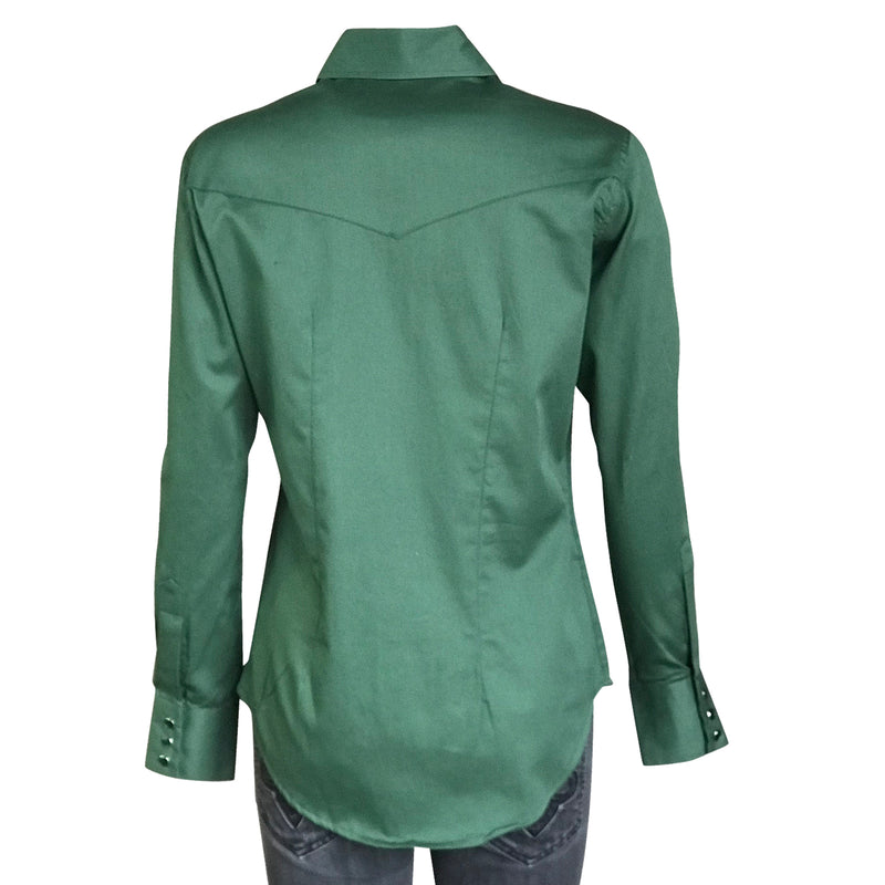 Women’s Green Diamond Pattern Embroidered Western Shirt - Rockmount