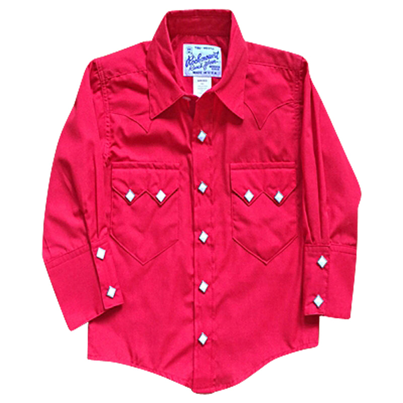 Kid's Vintage Solid Red Western Shirt - Rockmount
