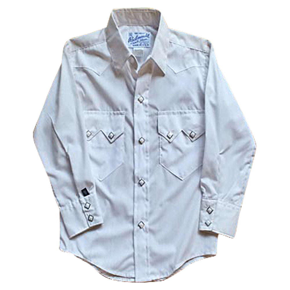 Rockmount Women's Classic White Western Shirt with Smile Pockets