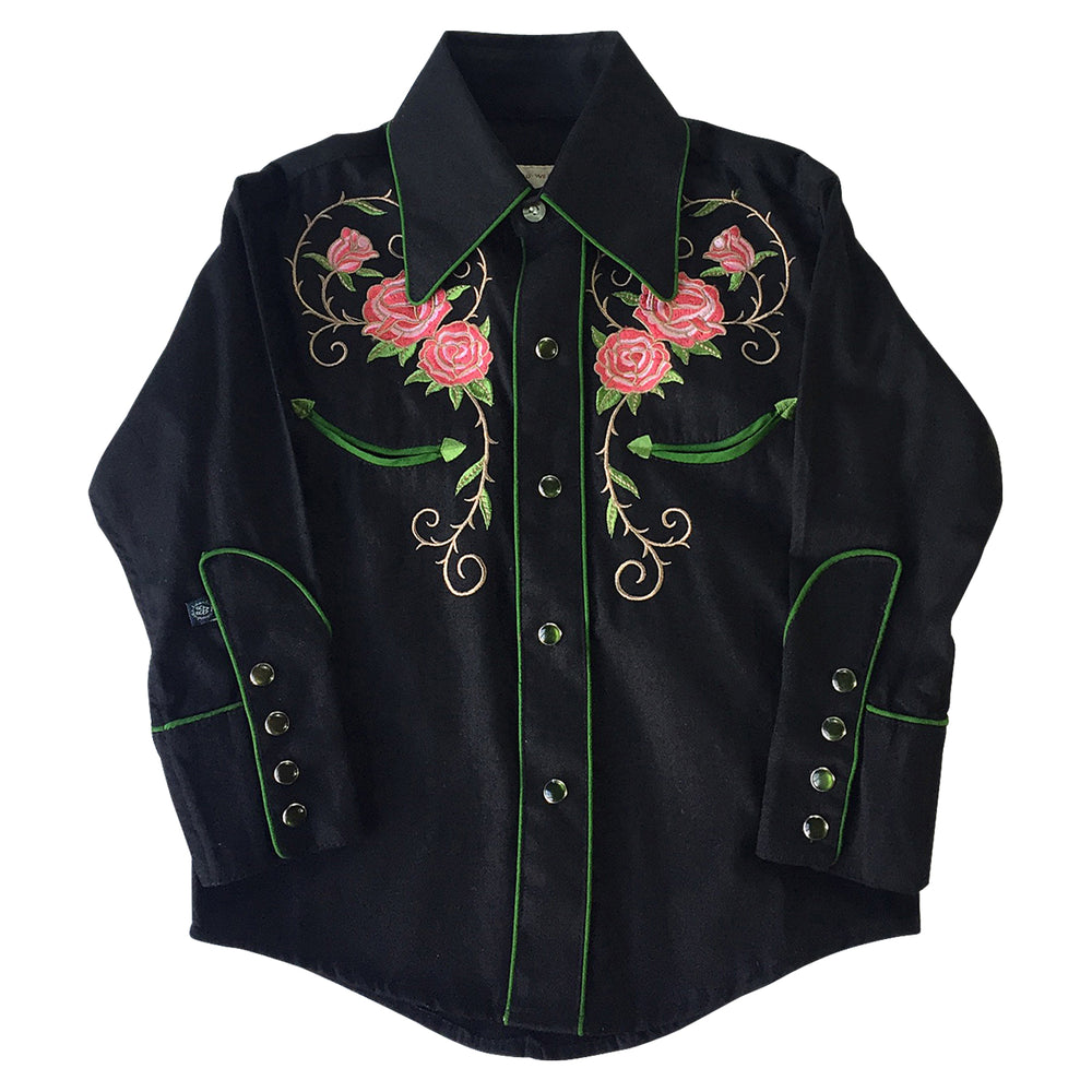 Rockmount Men’s Longhorn & Floral Embroidery Western Shirt
