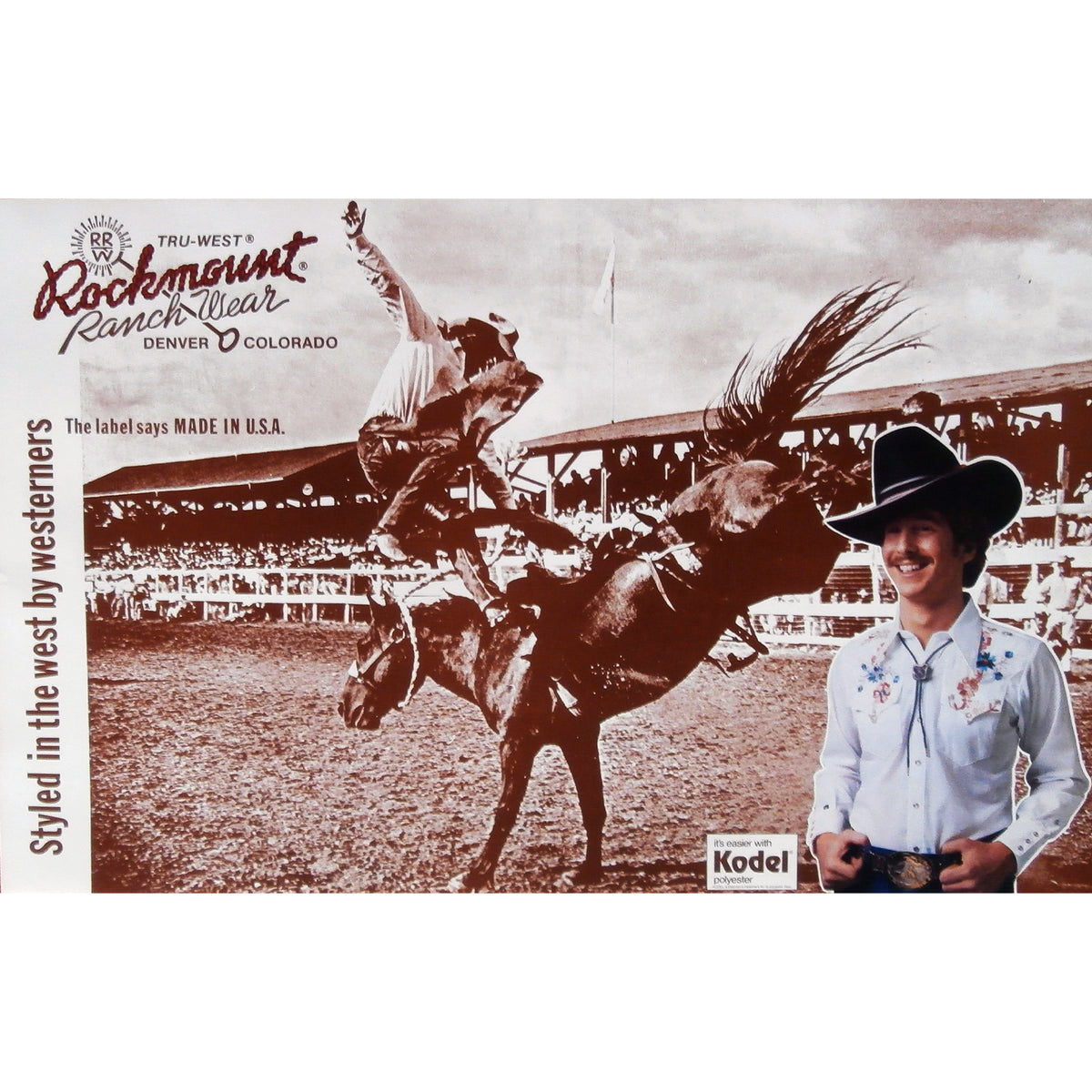 Rockmount Bronc Styled in the West Vintage Poster - Rockmount