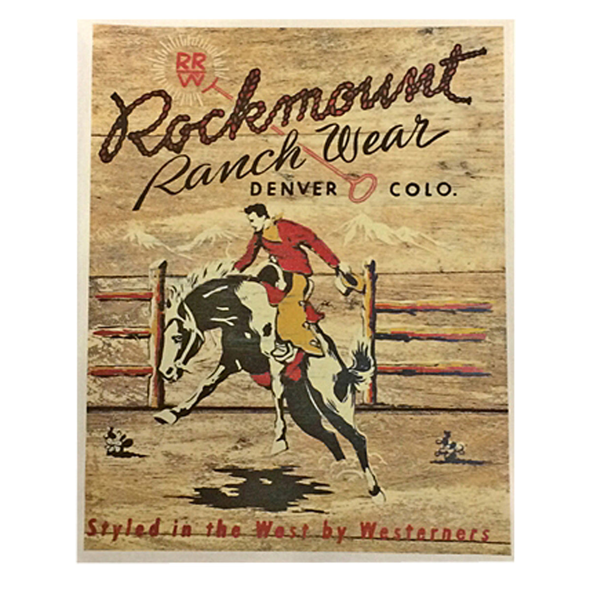 Rockmount Ranch Wear Bronc Western Tea Towel - Rockmount