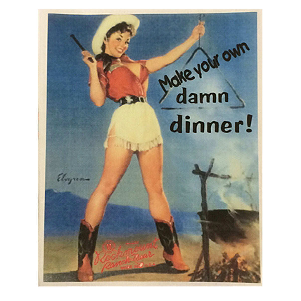 Make Your Own Damn Dinner Western Tea Towel - Rockmount