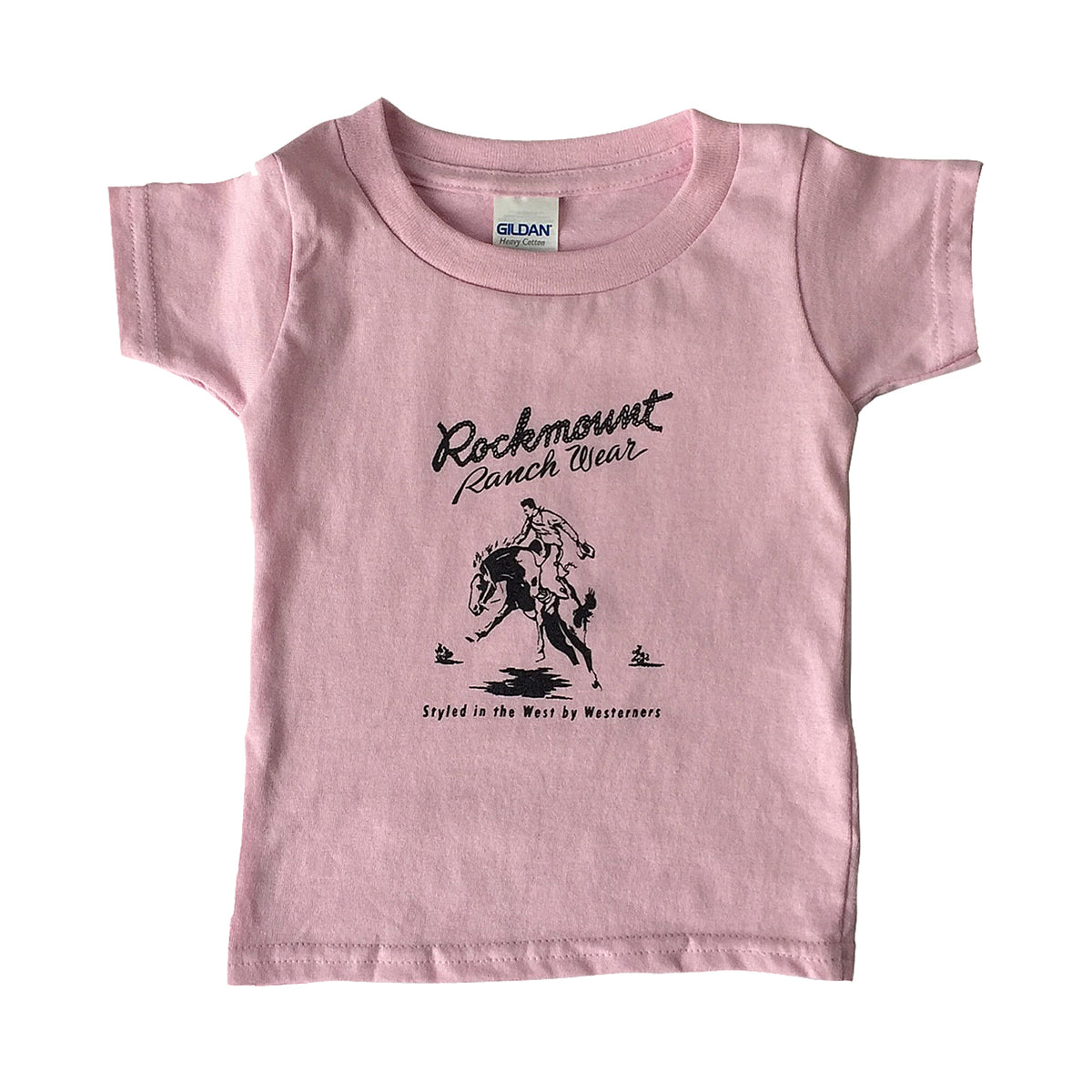 Kid's Pink Toddler Rockmount Bronc 100% Cotton Western T-Shirt - Rockmount